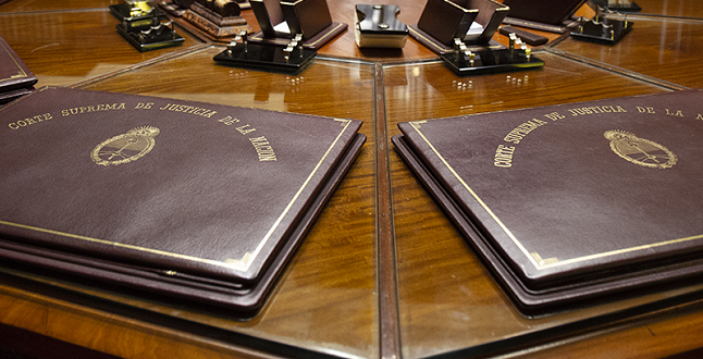 Sala de Acuerdos de la Corte Suprema de Justicia de la Nación.