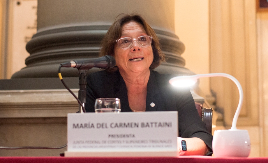 María del Carmen Battaini, presidenta de la Junta Federal de Cortes y Superiores Tribunales de Justicia (Ju.Fe.Jus.)