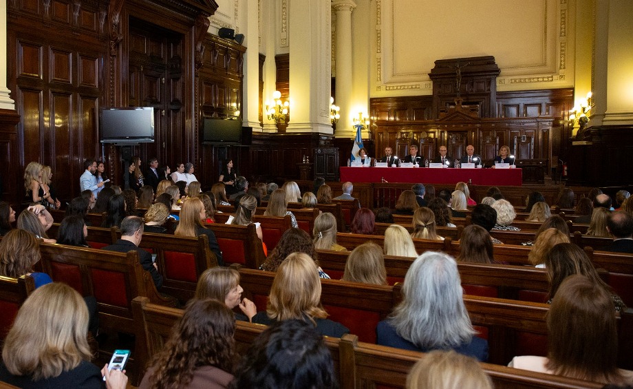 Sala de Audiencias del Palacio de Justicia.