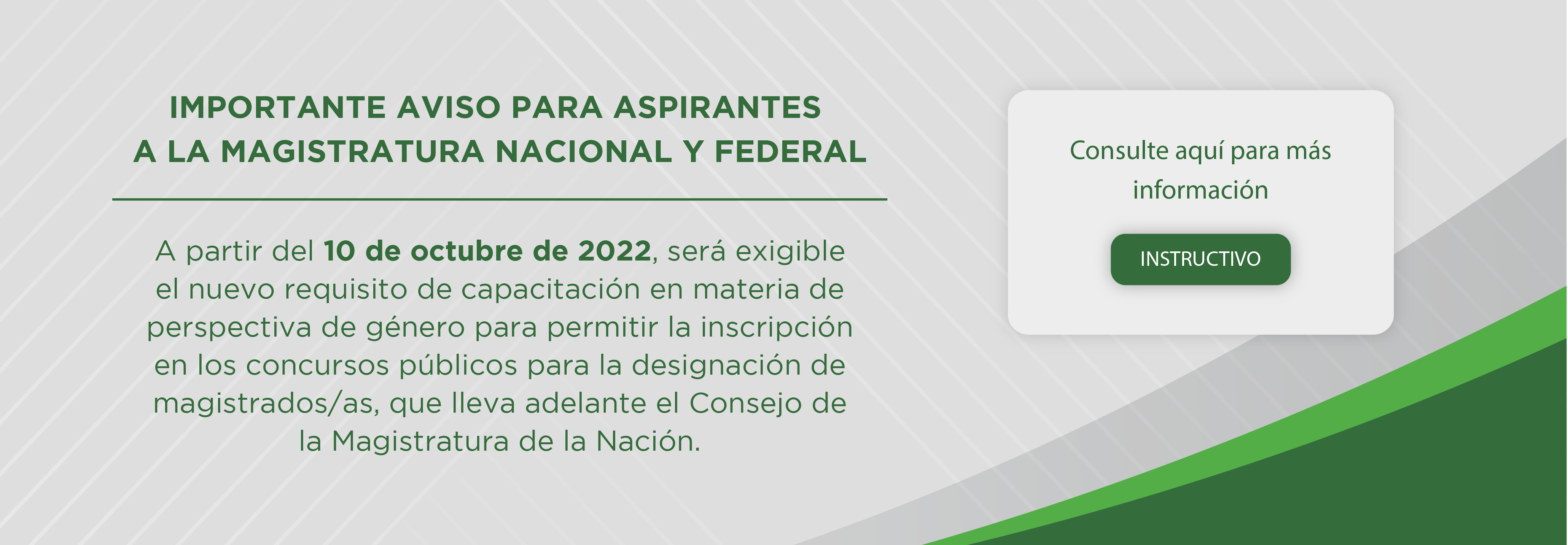 Inscripcion para aspirantes a la Magistratura Nacional y Federal